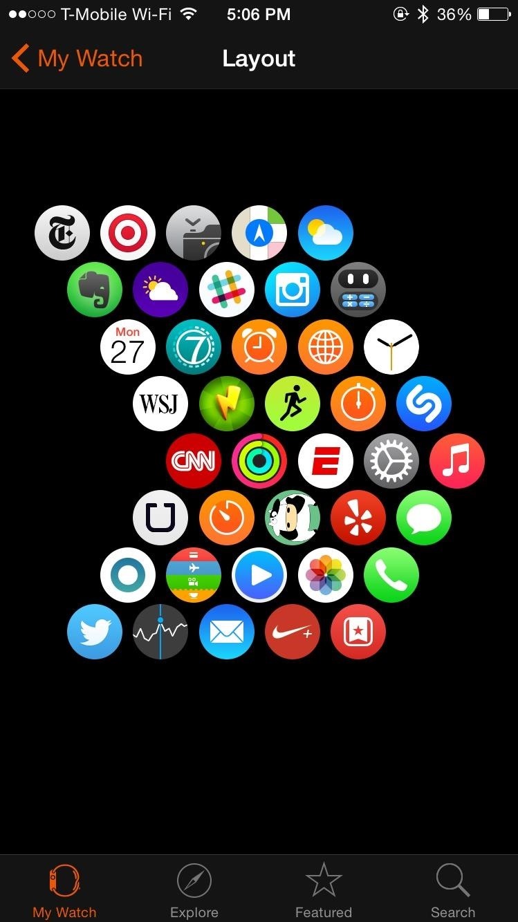 How To Adjust The Apple Watch App Layout - My Watch Tab On Apple Watch , HD Wallpaper & Backgrounds