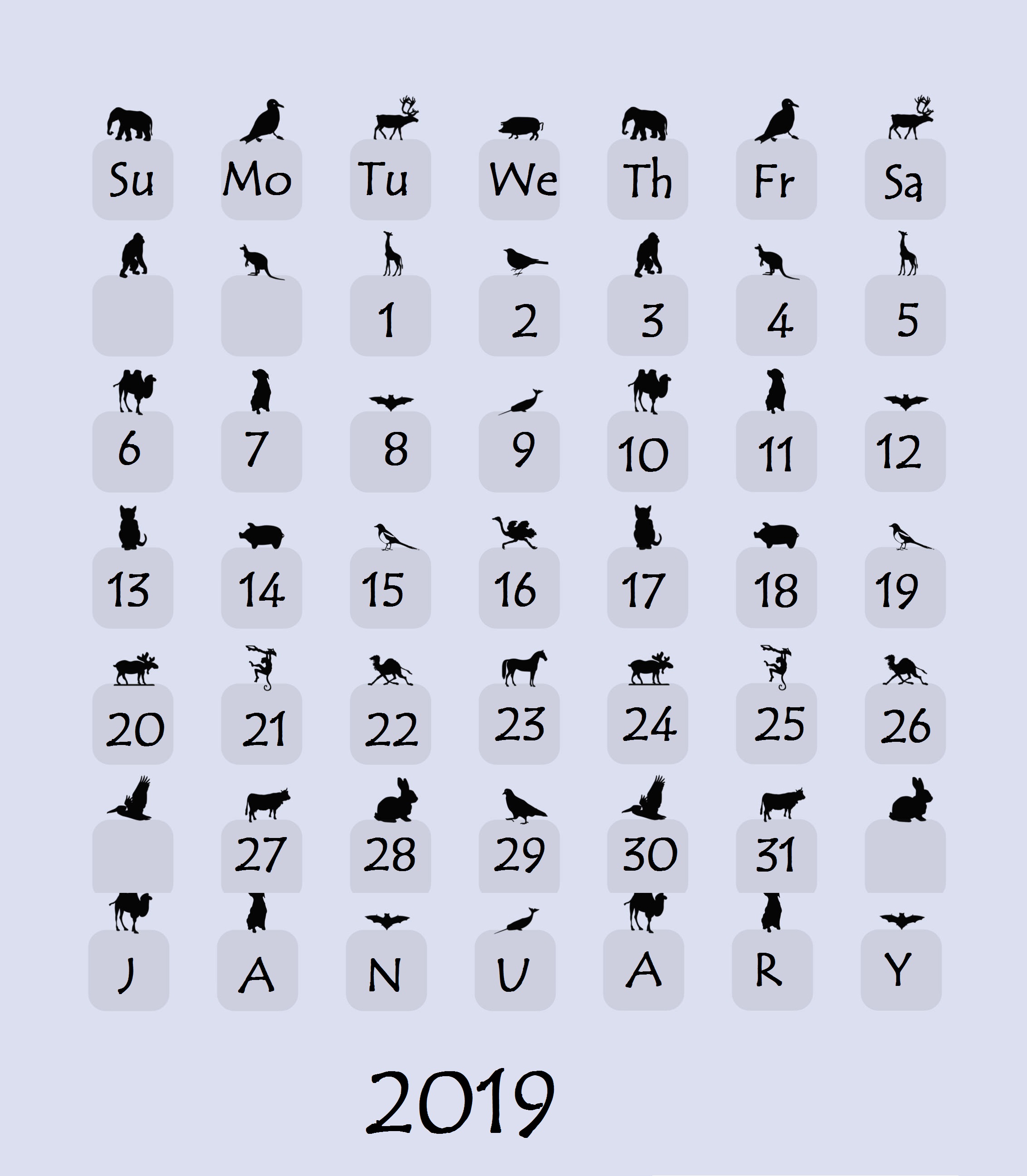 January 2019 Iphone Simple Calendar Wallpaper January - January Walpaper For Iphone For 2019 , HD Wallpaper & Backgrounds