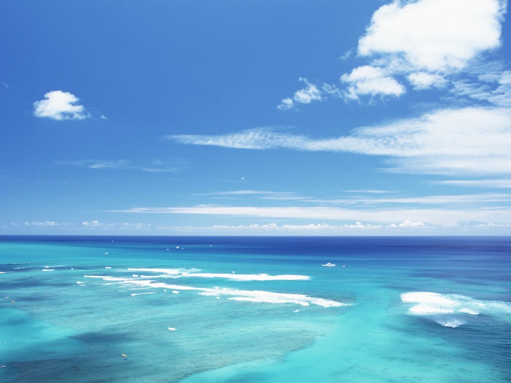 Heavenly Hawaii Blue Sky Sea Nature Beaches Aquamarine - Sea Pictures No Copyright , HD Wallpaper & Backgrounds