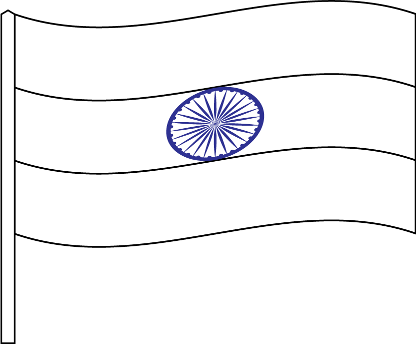 Download Free Blank Indian Flag To Color Gif - National Flag Without Colour , HD Wallpaper & Backgrounds