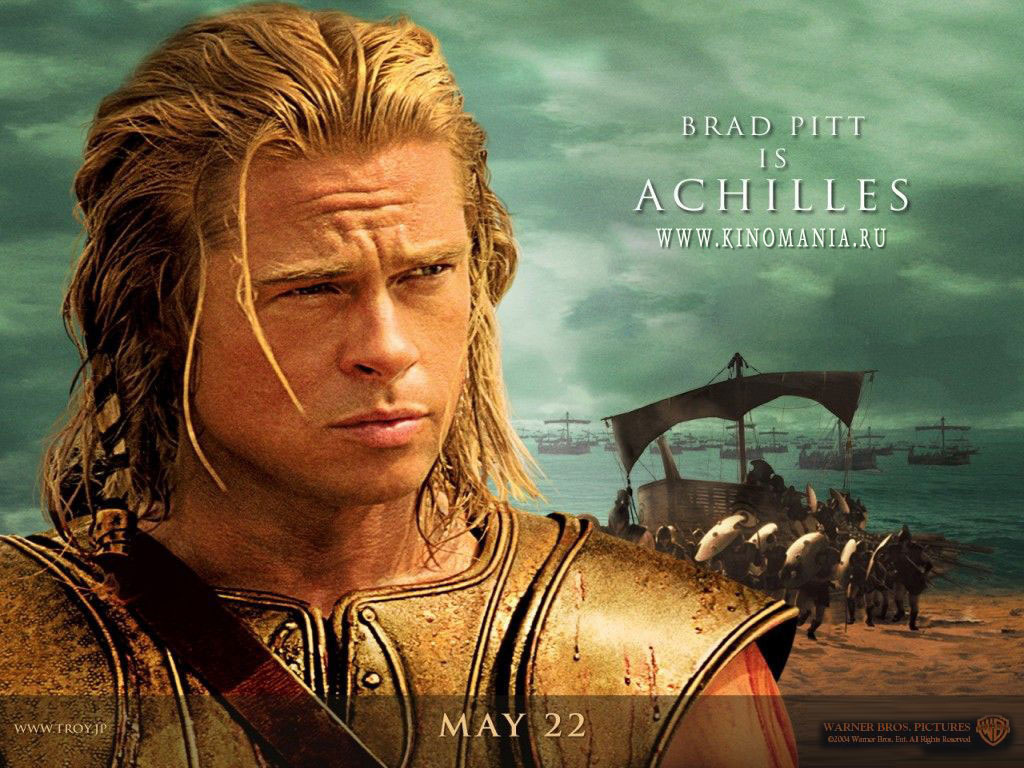 Wallpaper Download Brad Pitt Is Achilles - Troy Film , HD Wallpaper & Backgrounds