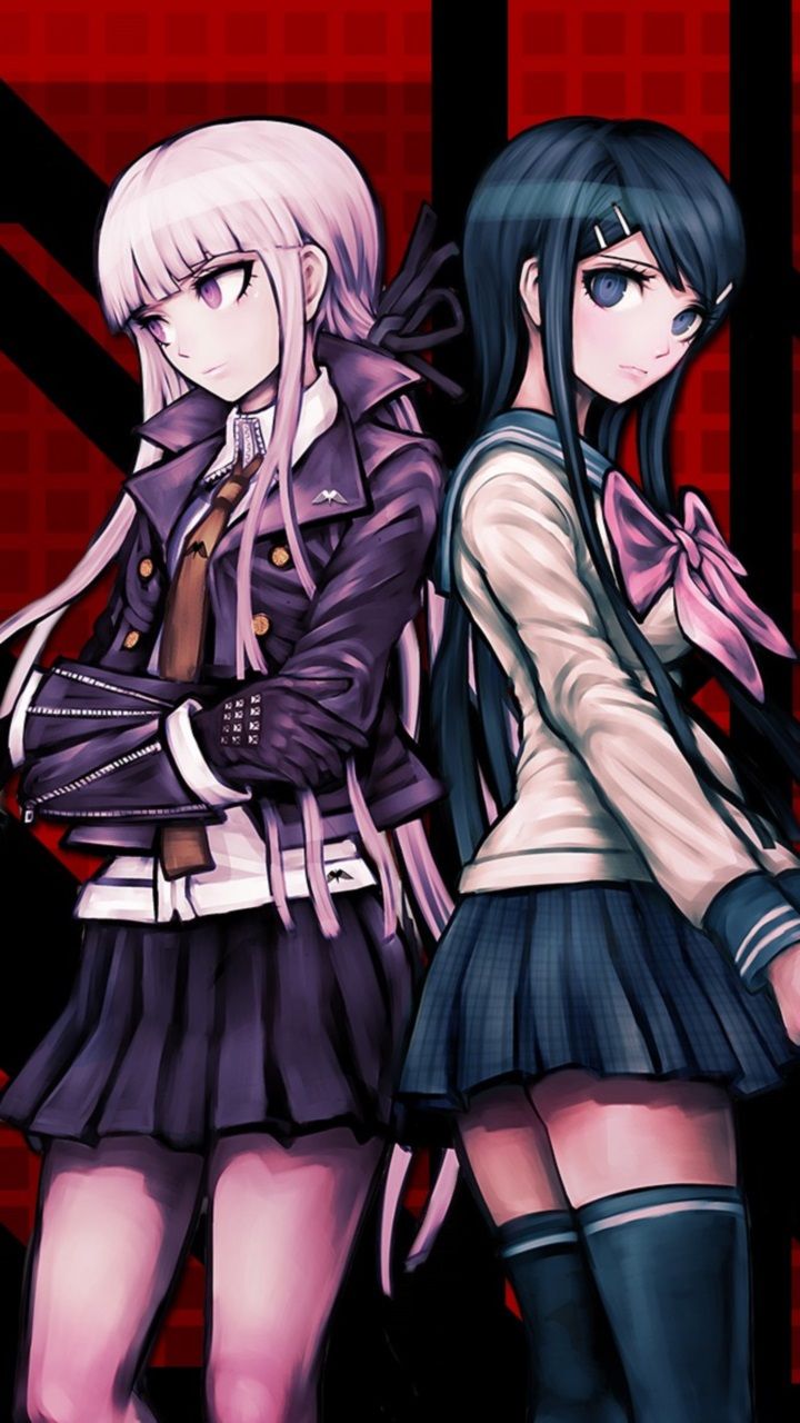 Trigger Happy Havoc Mobile Wallpapers For Iphone And - Danganronpa Makoto And Sayaka , HD Wallpaper & Backgrounds