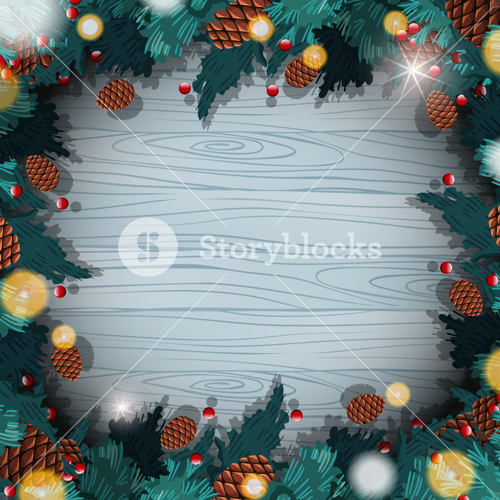 Border Template With Christmas Pinecones - Christmas Tree , HD Wallpaper & Backgrounds
