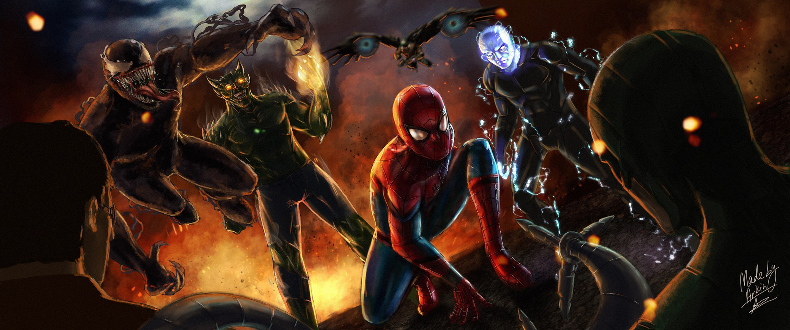 Spider Man Ps4 Sinister Six , HD Wallpaper & Backgrounds