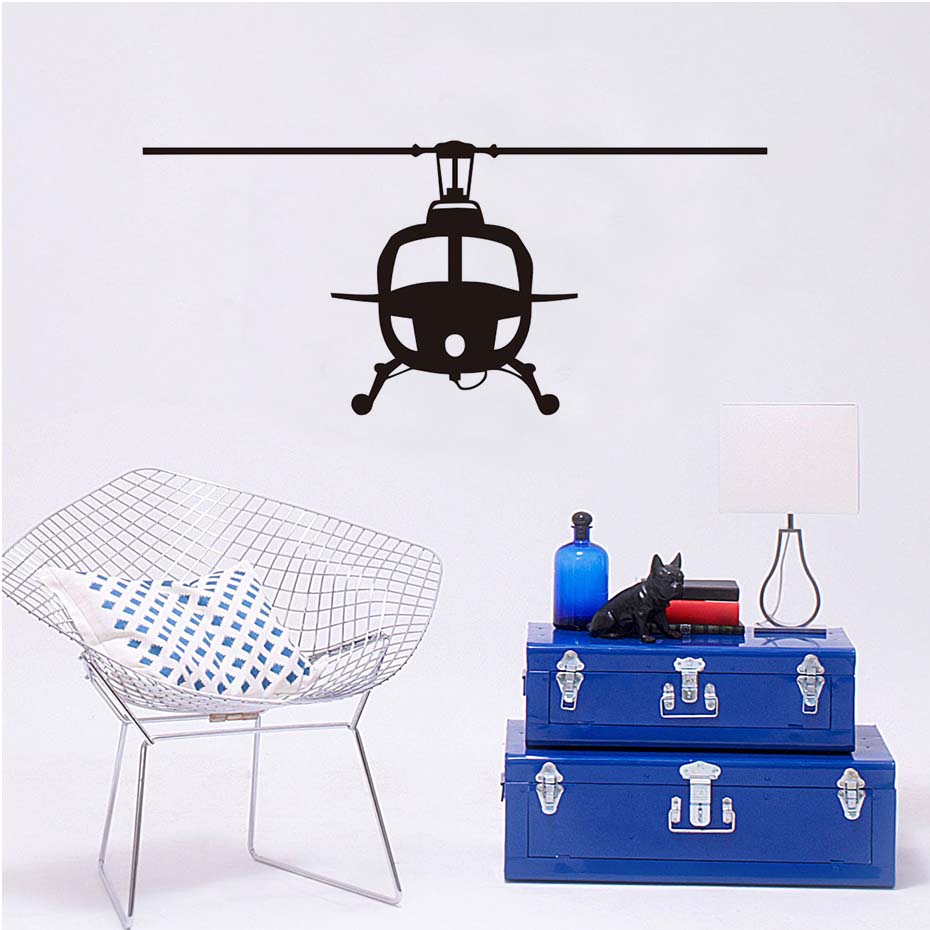 Vinyl Helicopter Aircraft Wall Sticker Pvc Hollow Out - Sticker , HD Wallpaper & Backgrounds