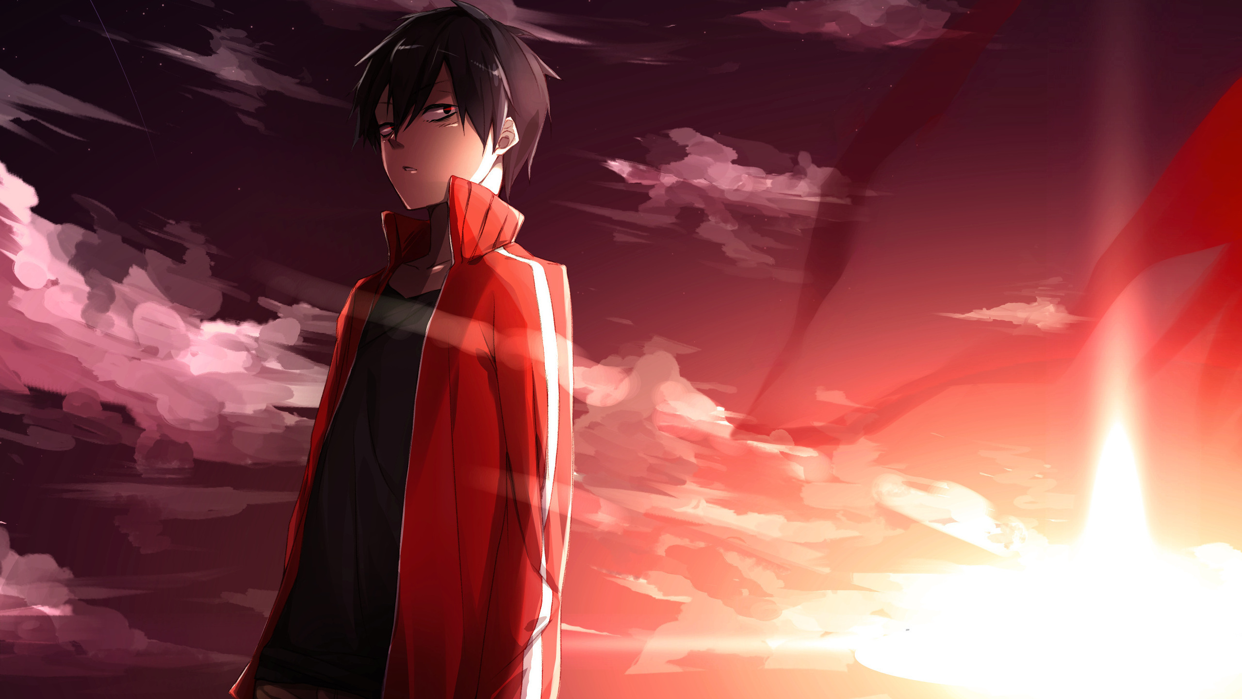 Wallpaper Anime Boy, Outdoor, Sunset, Shintaro Kisaragi, - Shintaro Kisaragi Wallpaper Hd , HD Wallpaper & Backgrounds