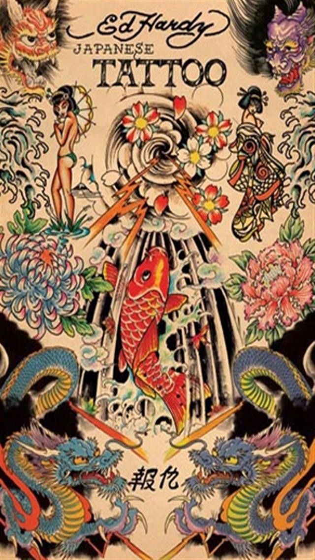 Japanese Tattoo Iphone Wallpaper Hd - Sailor Jerry Japanese Tattoo , HD Wallpaper & Backgrounds