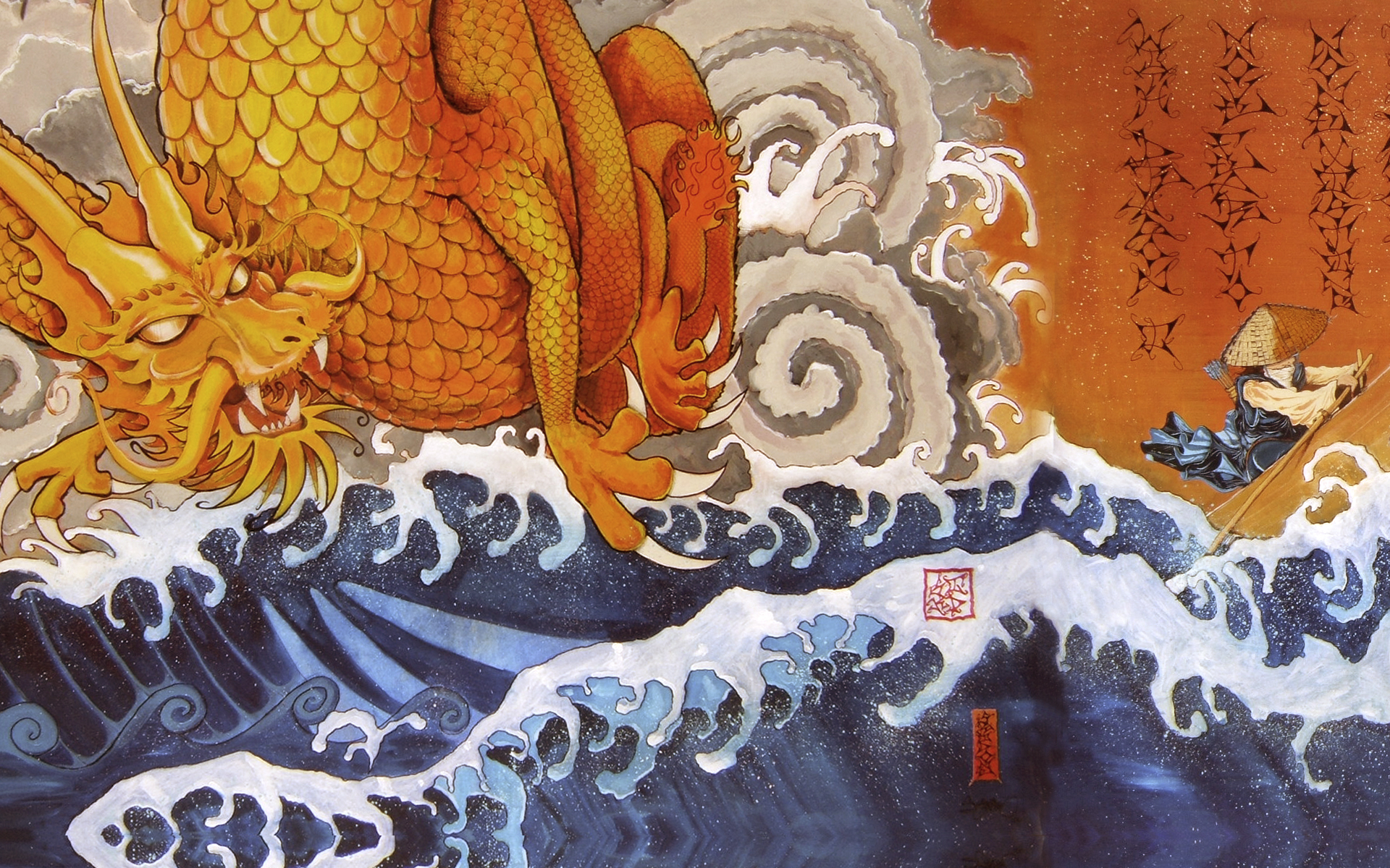 Acrylic, Art, Dragon, Japanese Tattoo - Japanese Tattoo , HD Wallpaper & Backgrounds