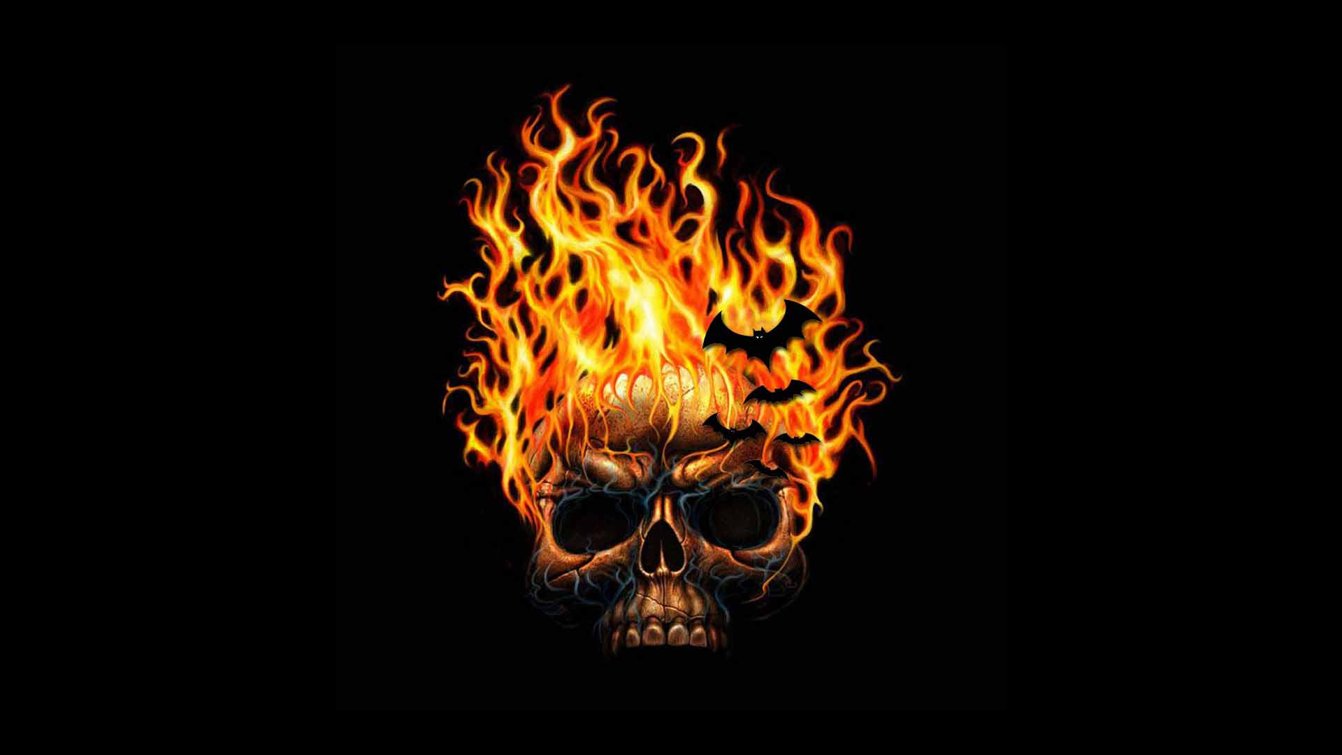 Flaming Skull Tattoos Wallpaper - Cool Wallpapers For Boys , HD Wallpaper & Backgrounds