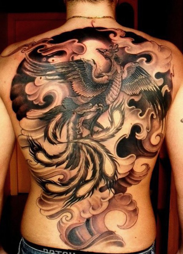 Simone Pfaff Japanese Tattoo - Traditional Japanese Phoenix Bird Tattoo , HD Wallpaper & Backgrounds