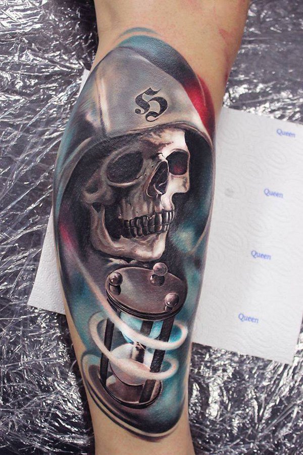 Skull Tattoo For Men - Skull 3d Tattoo Design , HD Wallpaper & Backgrounds