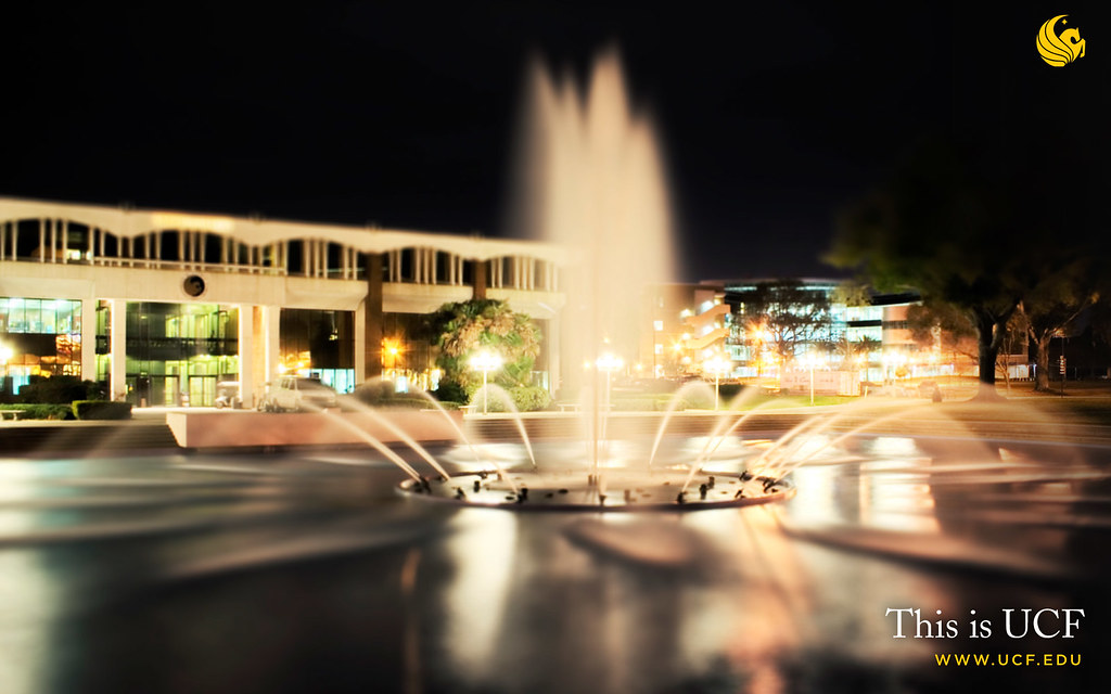 Reflecting Pond At Night Wallpaper - University Of Central Florida , HD Wallpaper & Backgrounds