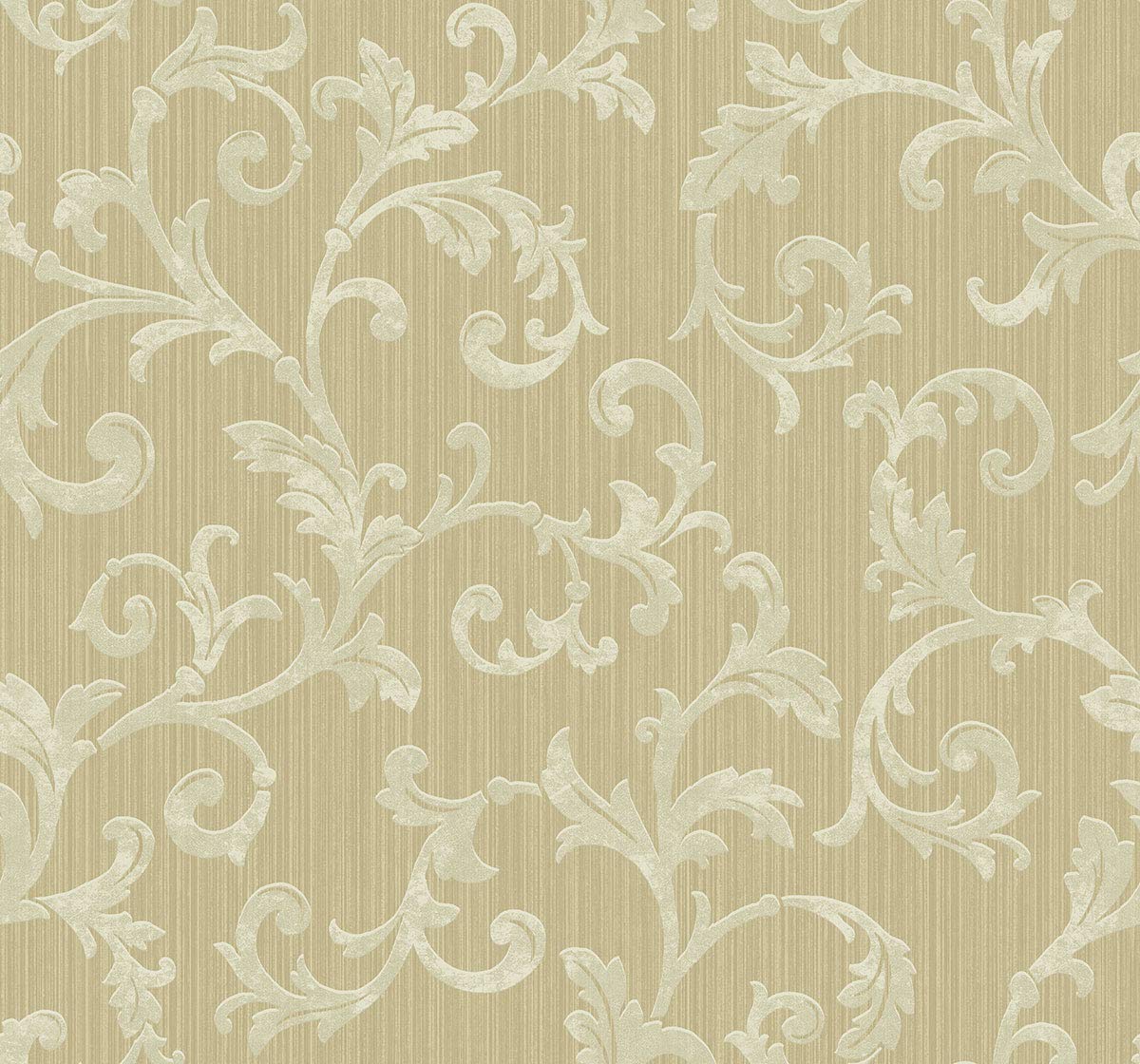 Classical Scroll Wallpaper In Warm Beige Kt90205 From - Wallpaper , HD Wallpaper & Backgrounds