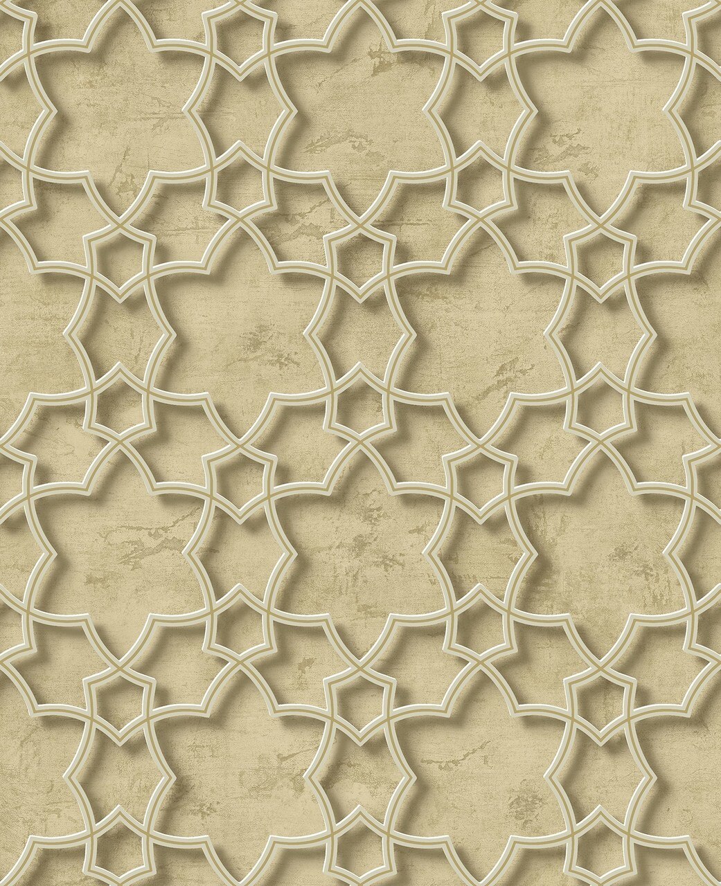 Star Lattice Wallpaper In Warm Gold Ds60607 By Wallquest - Star Lattice Wallpaper Wallquest , HD Wallpaper & Backgrounds