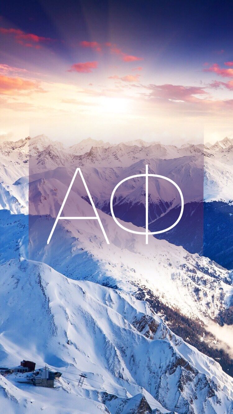 Alpha Phi Phone Background Wallpaper Alpha Phi Uconn - Winter Seen In The Mountains With A Sun Set , HD Wallpaper & Backgrounds