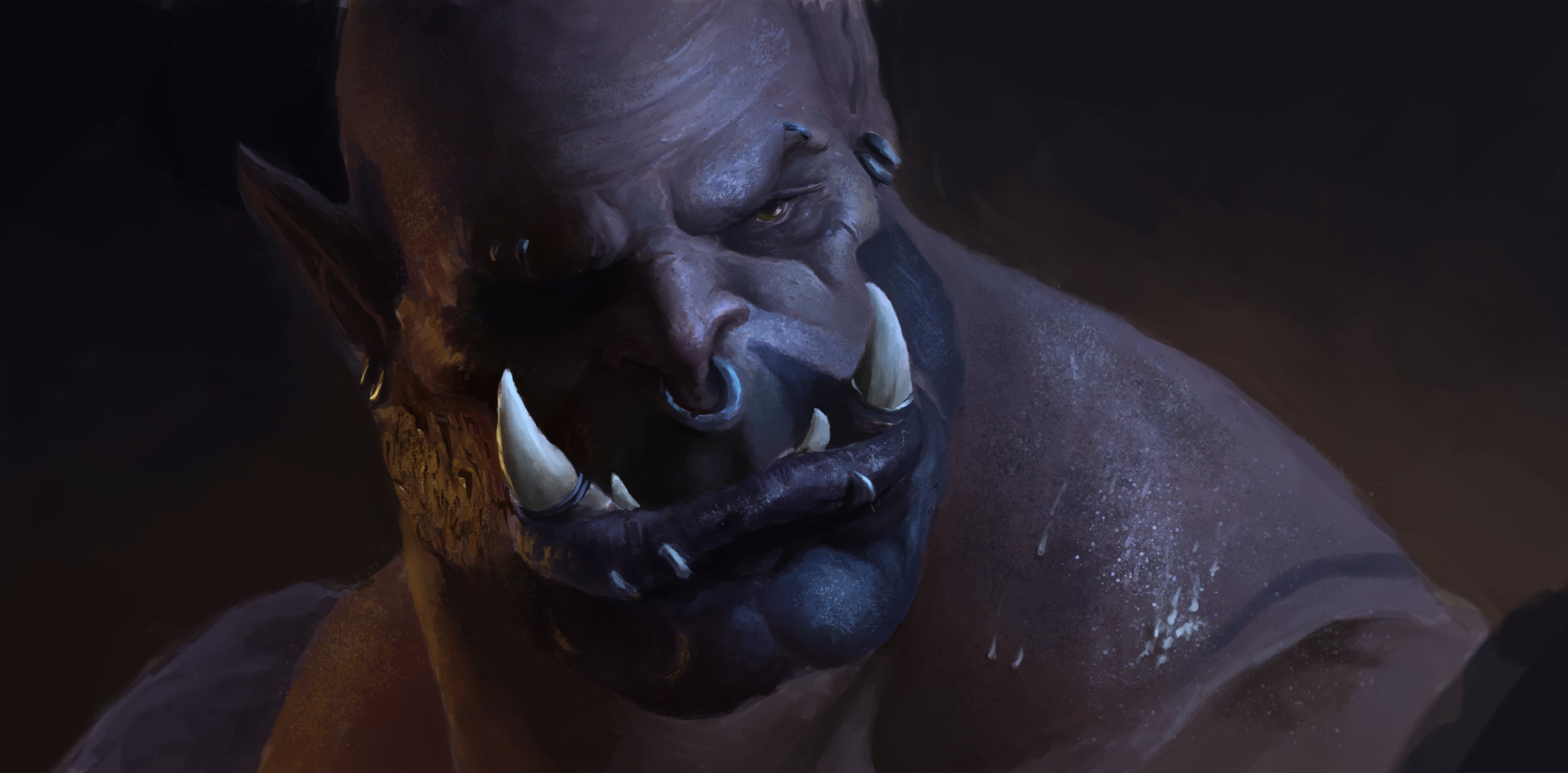 World Of Warcraft, Warlords Of Draenor, Orc, Garrosh - Garrosh Hellscream Face , HD Wallpaper & Backgrounds