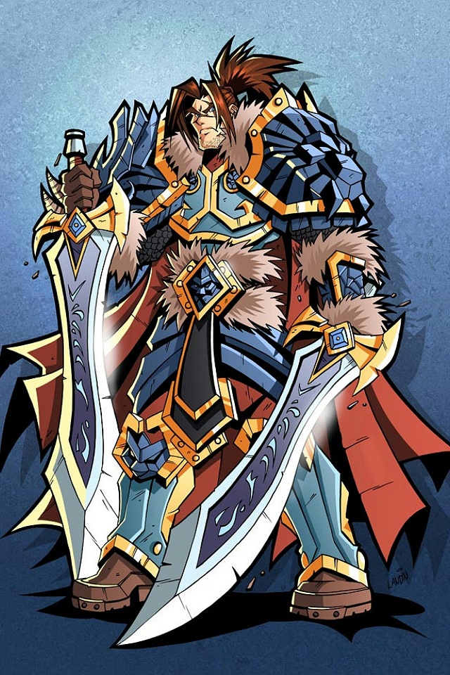 King Varian Wrynn Iphone 4 Wallpaper - World Of Warcraft Varian Wrynn Sword , HD Wallpaper & Backgrounds