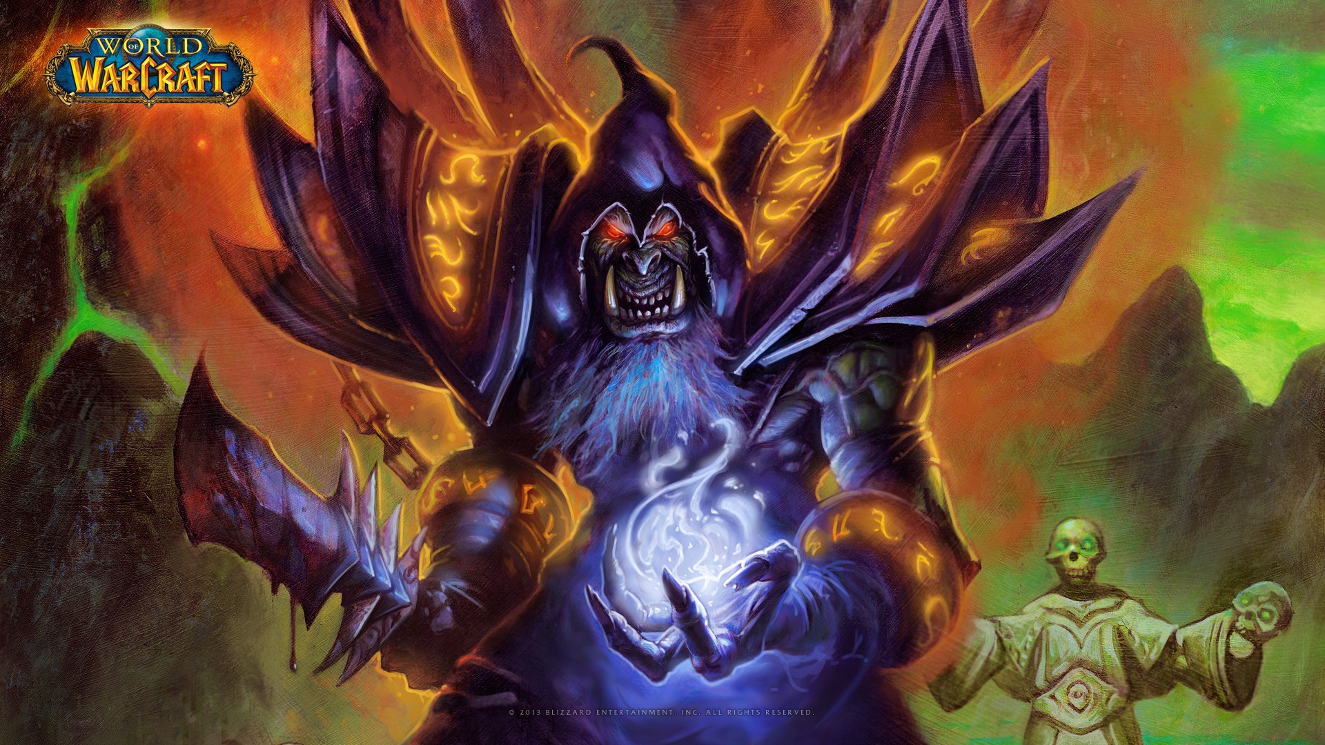 Guldan Blizzard Entertainment Warcraft World Of Warcraft - Warlock Hearthstone , HD Wallpaper & Backgrounds