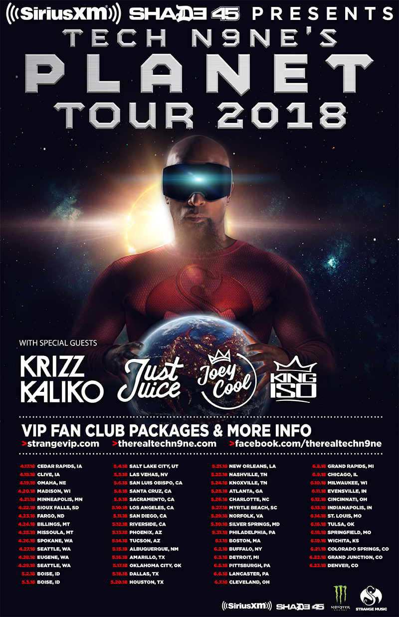 Will Begin A Month After The Rapper Drops His Forthcoming - Tech N9ne Tour 2018 , HD Wallpaper & Backgrounds