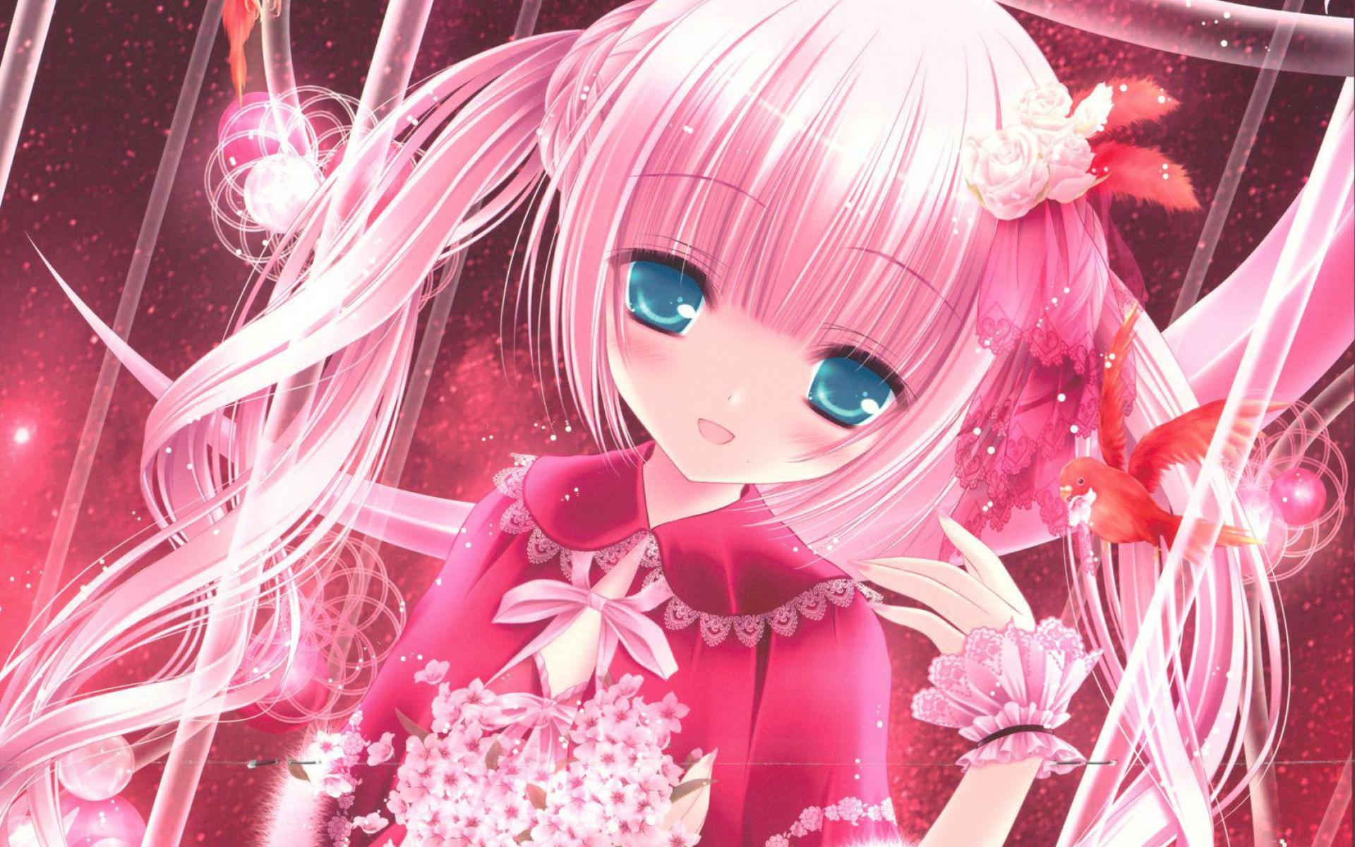 Anime Pink Girl Cute 1815533 Hd Wallpaper Backgrounds Download
