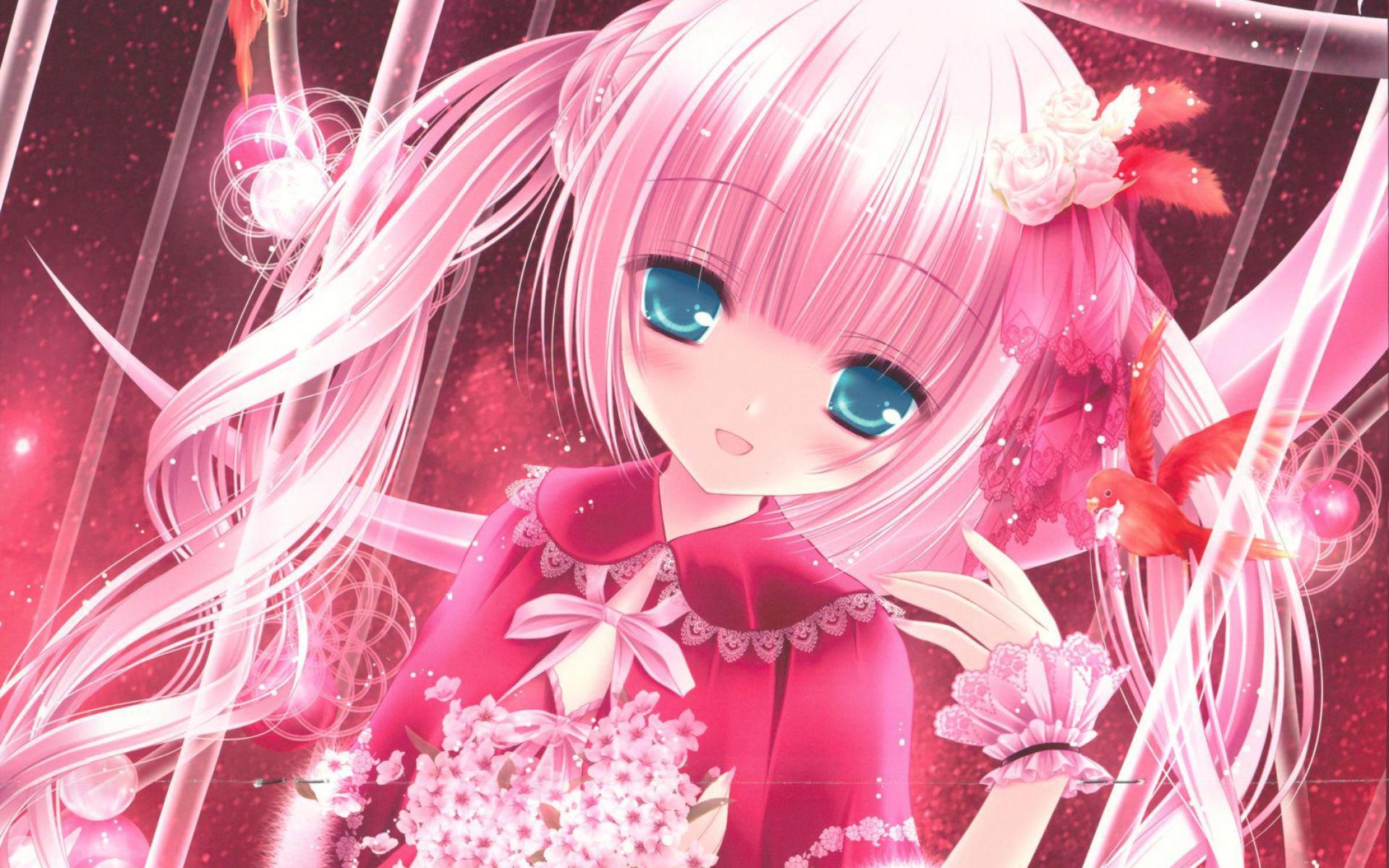 Anime Pink Girl Cute , HD Wallpaper & Backgrounds