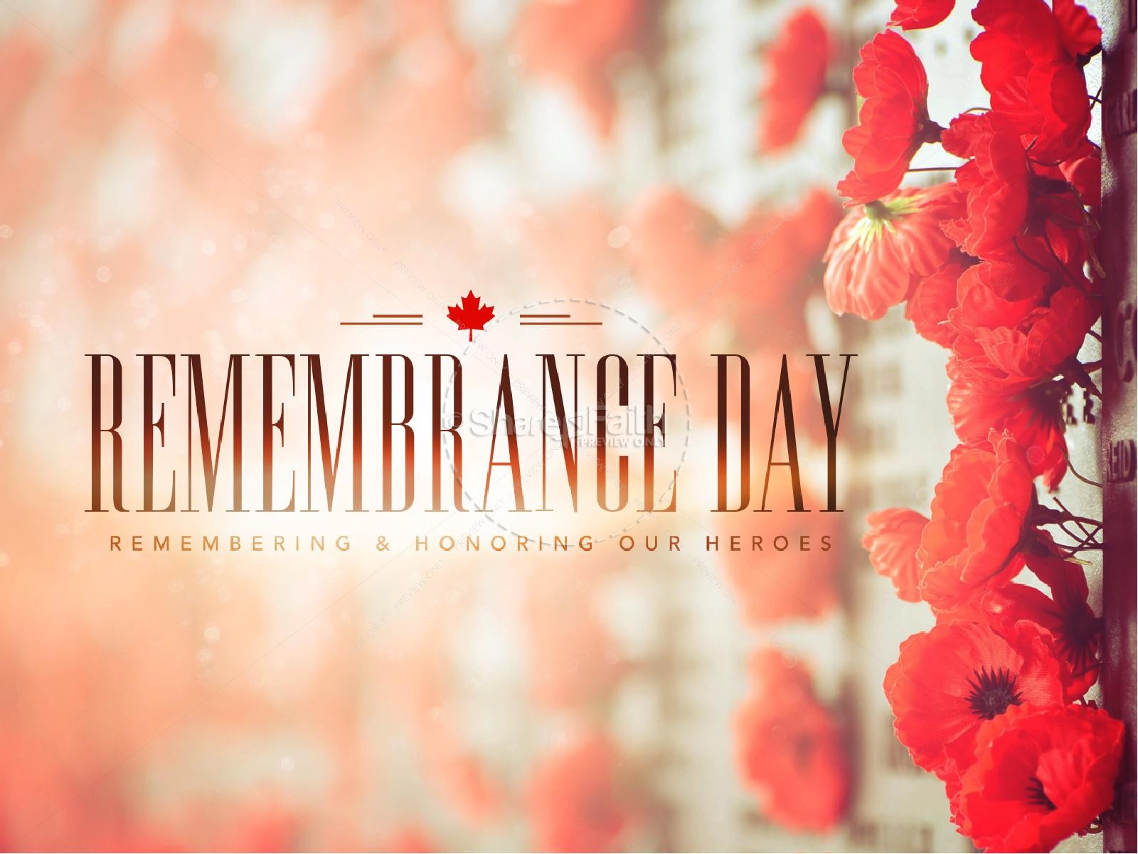 Remembrance Day Church Powerpoint - Remembrance Day Powerpoint Template , HD Wallpaper & Backgrounds