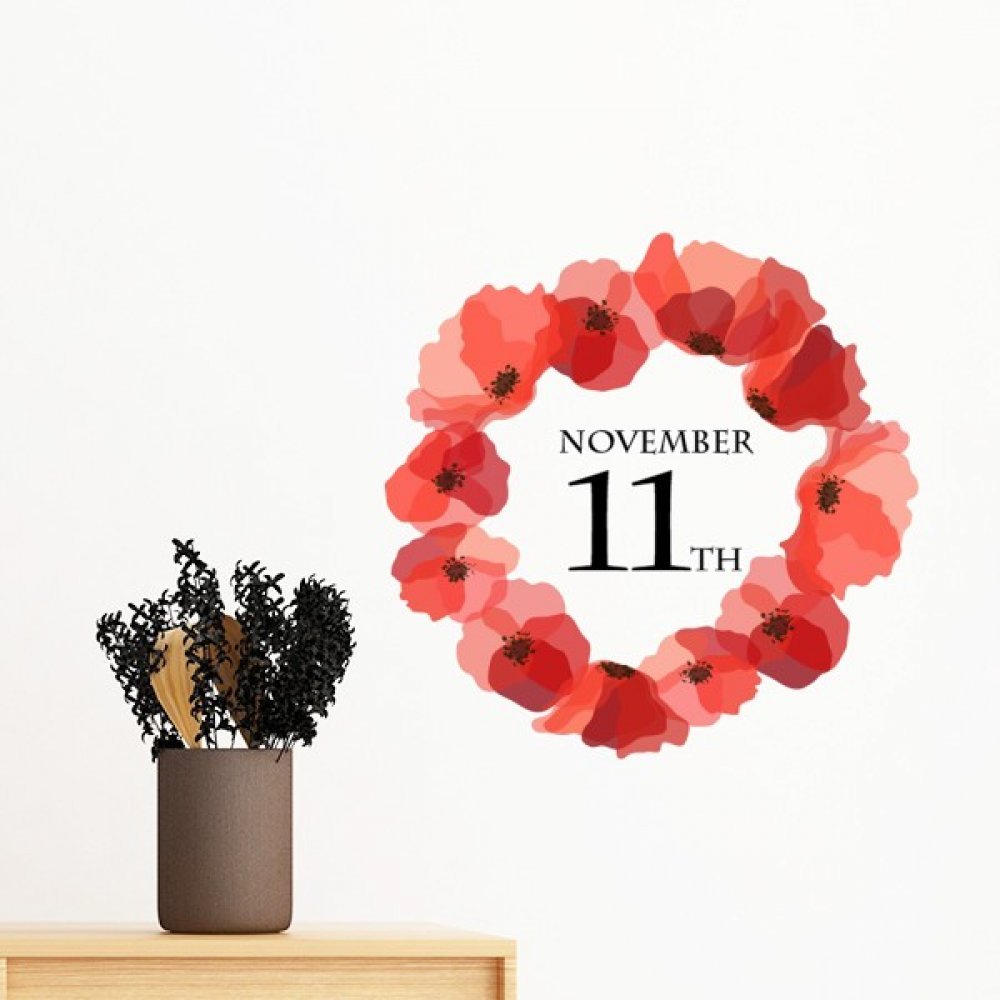 Art Painting Corn Poppy Garland Remembrance Day Uk - Poppies Frame , HD Wallpaper & Backgrounds