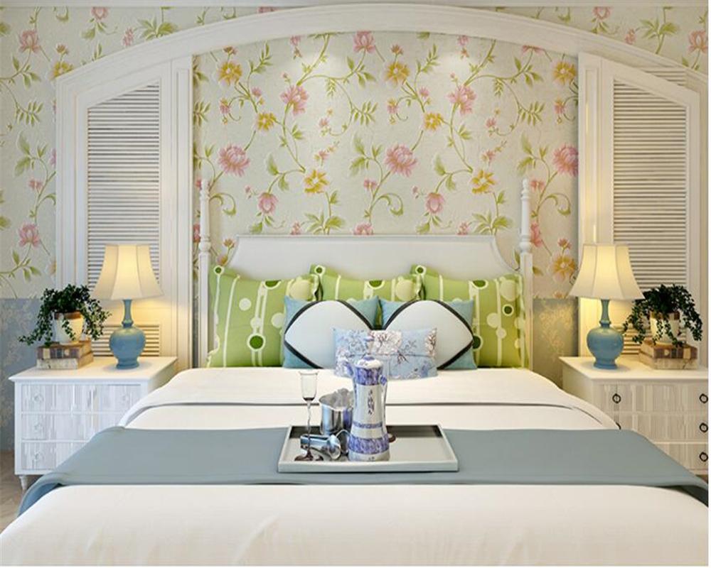 Beibehang Fresh American Garden Flowers Nonwoven 3d - Bedroom , HD Wallpaper & Backgrounds