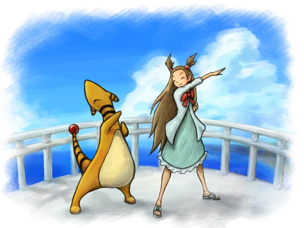 Pokémon Gold And Silver Pokémon Red And Blue Pokémon - Pokemon Jasmine Ampharos , HD Wallpaper & Backgrounds