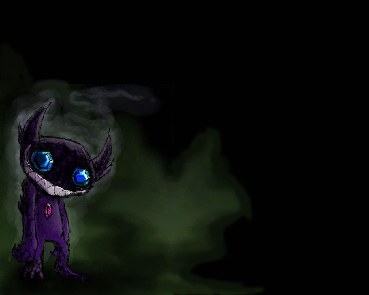 I Made A Wallpaper Version Of A Awesome Sableye Picture - Pokemon Sableye , HD Wallpaper & Backgrounds