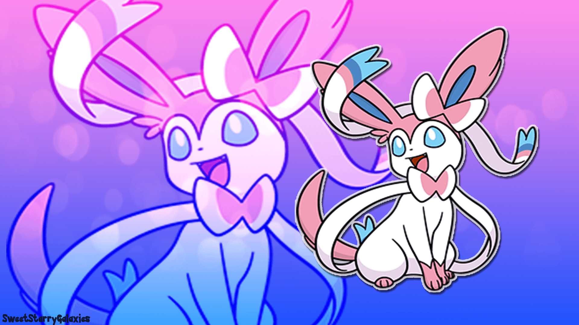 Best Free Sylveon Wallpapers Wallpaperaccess - 2048 X 1152 Pokemon Sylveon , HD Wallpaper & Backgrounds