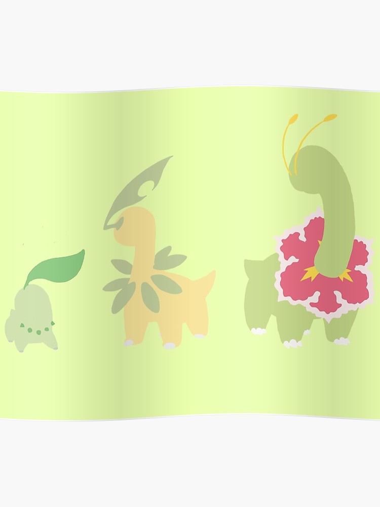 Chikorita Evolution Poster - Butterfly , HD Wallpaper & Backgrounds