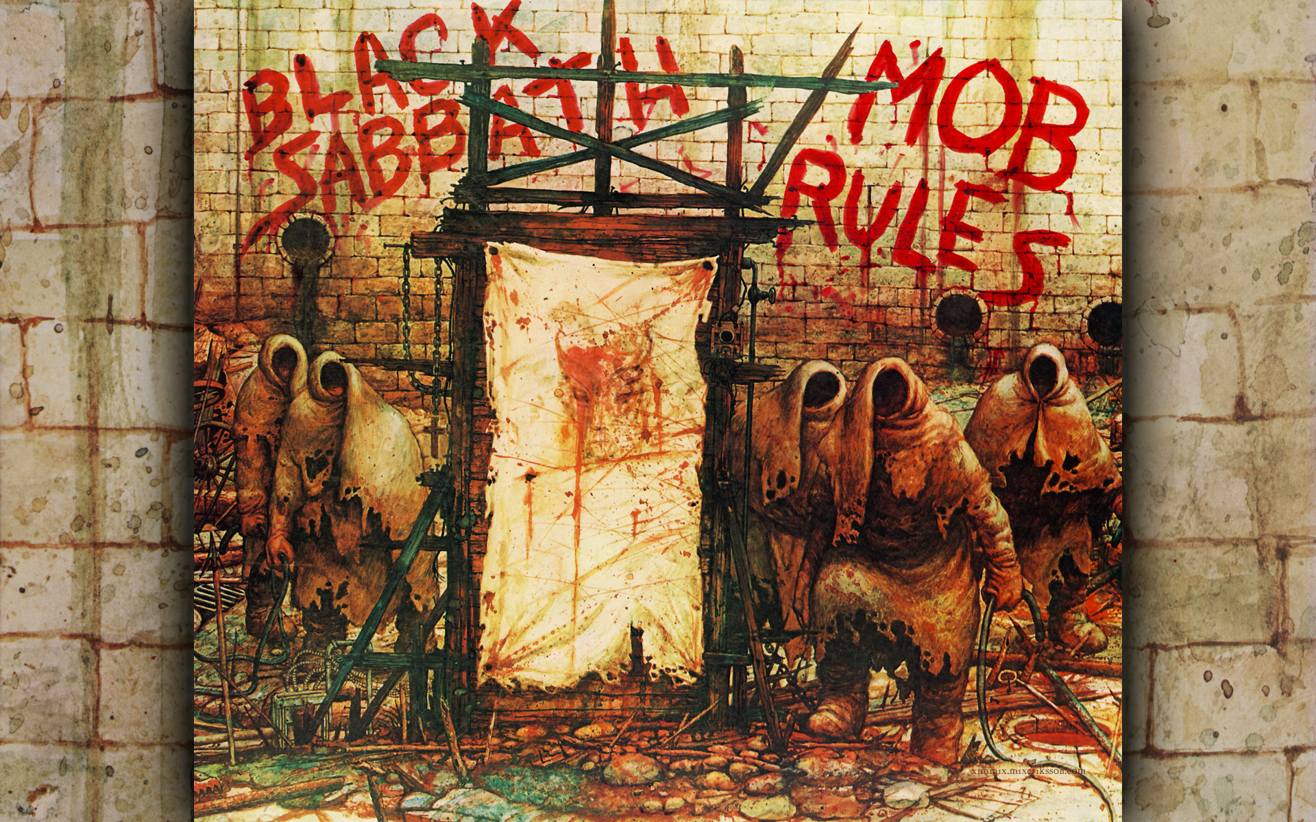 Classic Rock Album Covers Wallpaper - Black Sabbath Mob Rules Cover , HD Wallpaper & Backgrounds