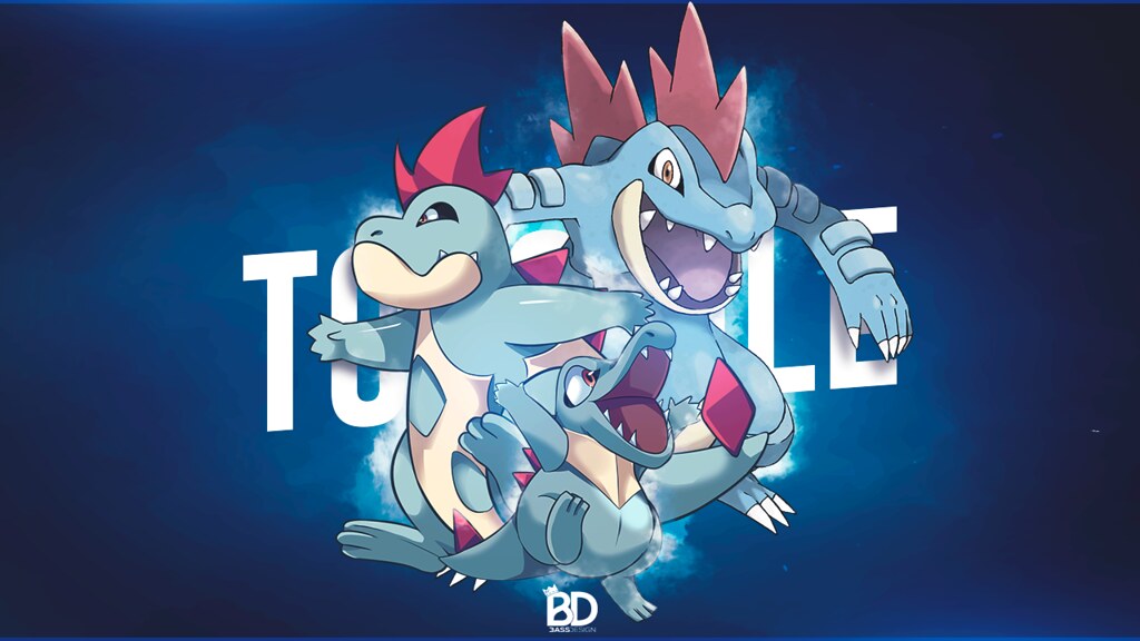 Totodile Wallpaper By Bass - Cartoon , HD Wallpaper & Backgrounds