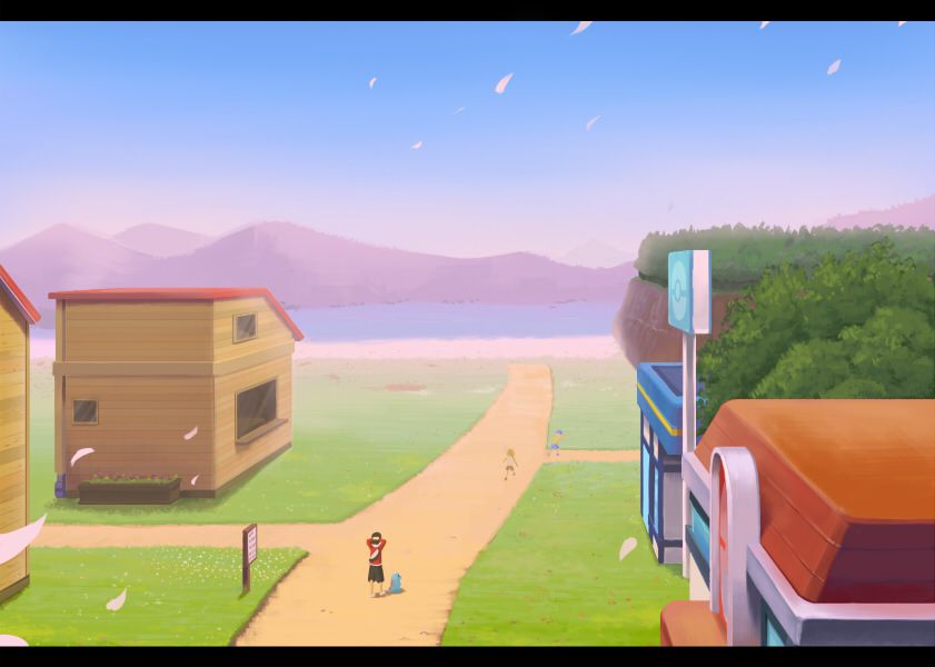 Pokémon, Hibiki , Totodile, Tori Otoko - Pokemon Landscapes In Games , HD Wallpaper & Backgrounds