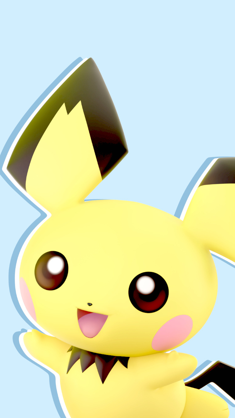 L O V E L Y Pichu ☆ Phone Wallpapers ↳ Requested By - Smash Bros Ultimate Pichu , HD Wallpaper & Backgrounds