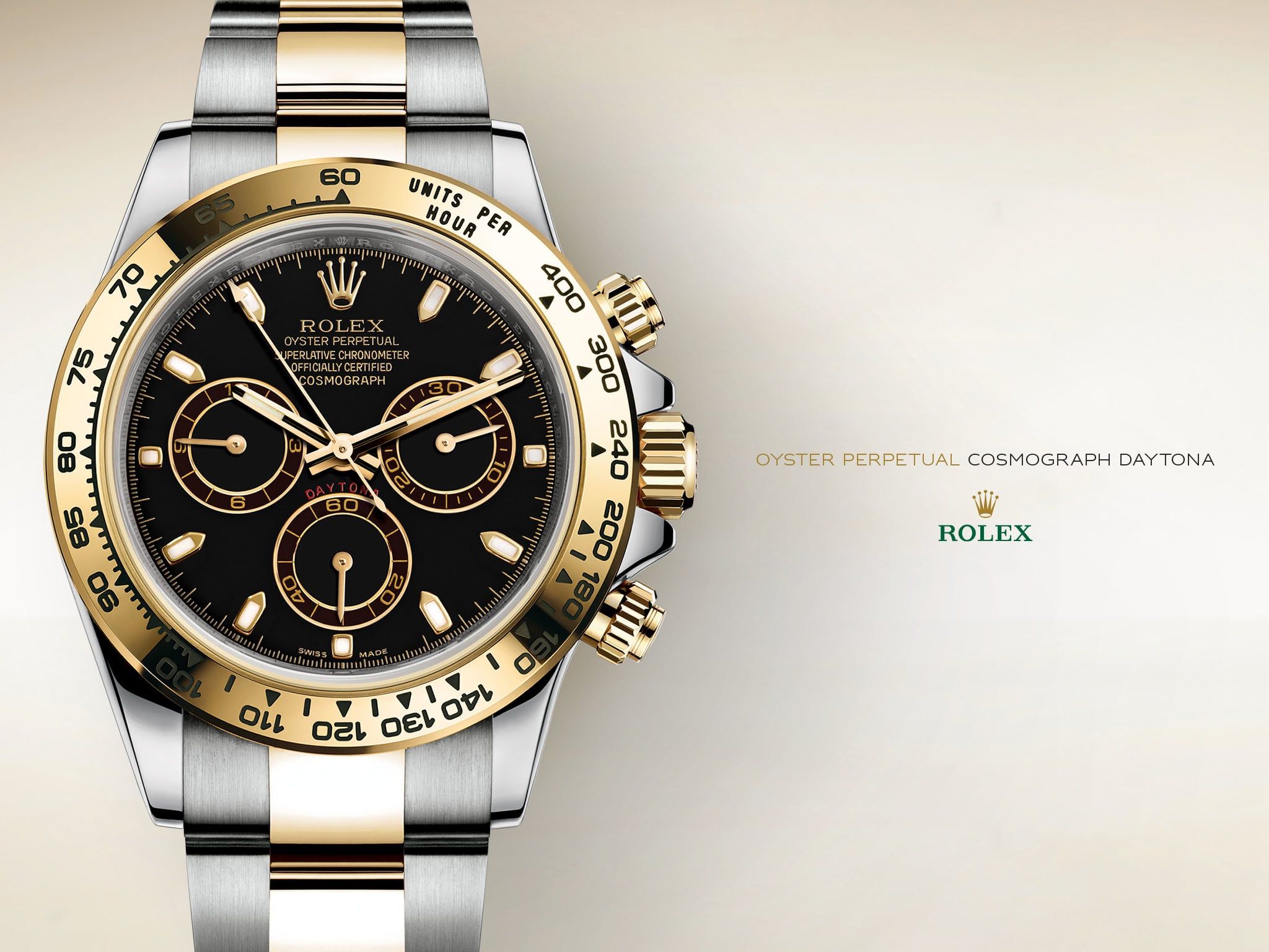 Rolex Watches Wallpapers - Rolex Daytona Steel Gold Black Dial , HD Wallpaper & Backgrounds