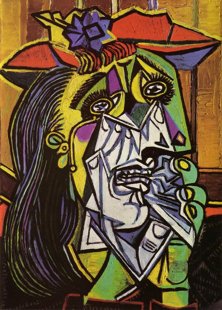 Weeping Woman - Picasso Painting Weeping Woman , HD Wallpaper & Backgrounds