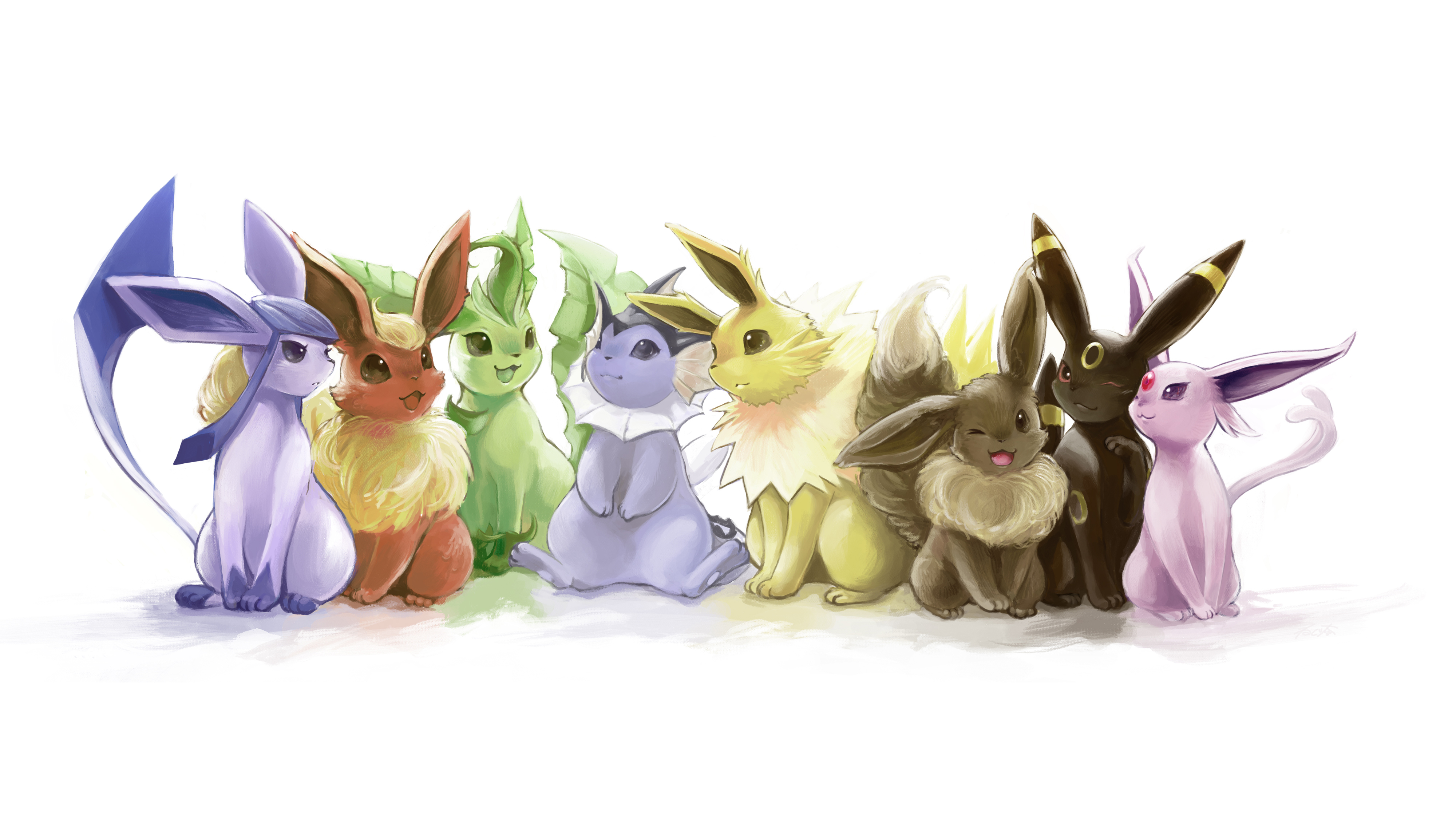 Pokemon Wallpaper - Eevee Evolutions Wallpaper Google , HD Wallpaper & Backgrounds