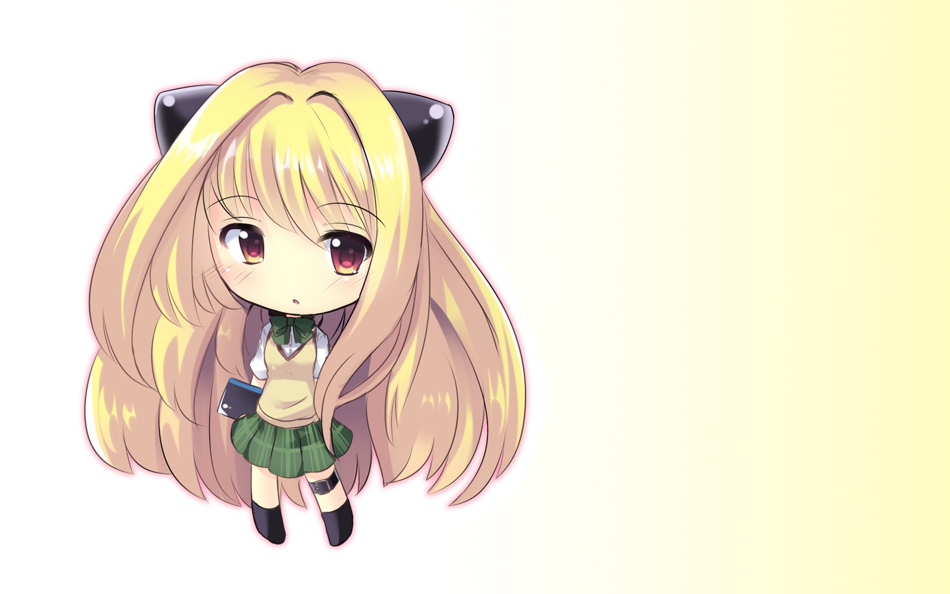 Wallpaper - Chibi School Girl Skirt , HD Wallpaper & Backgrounds