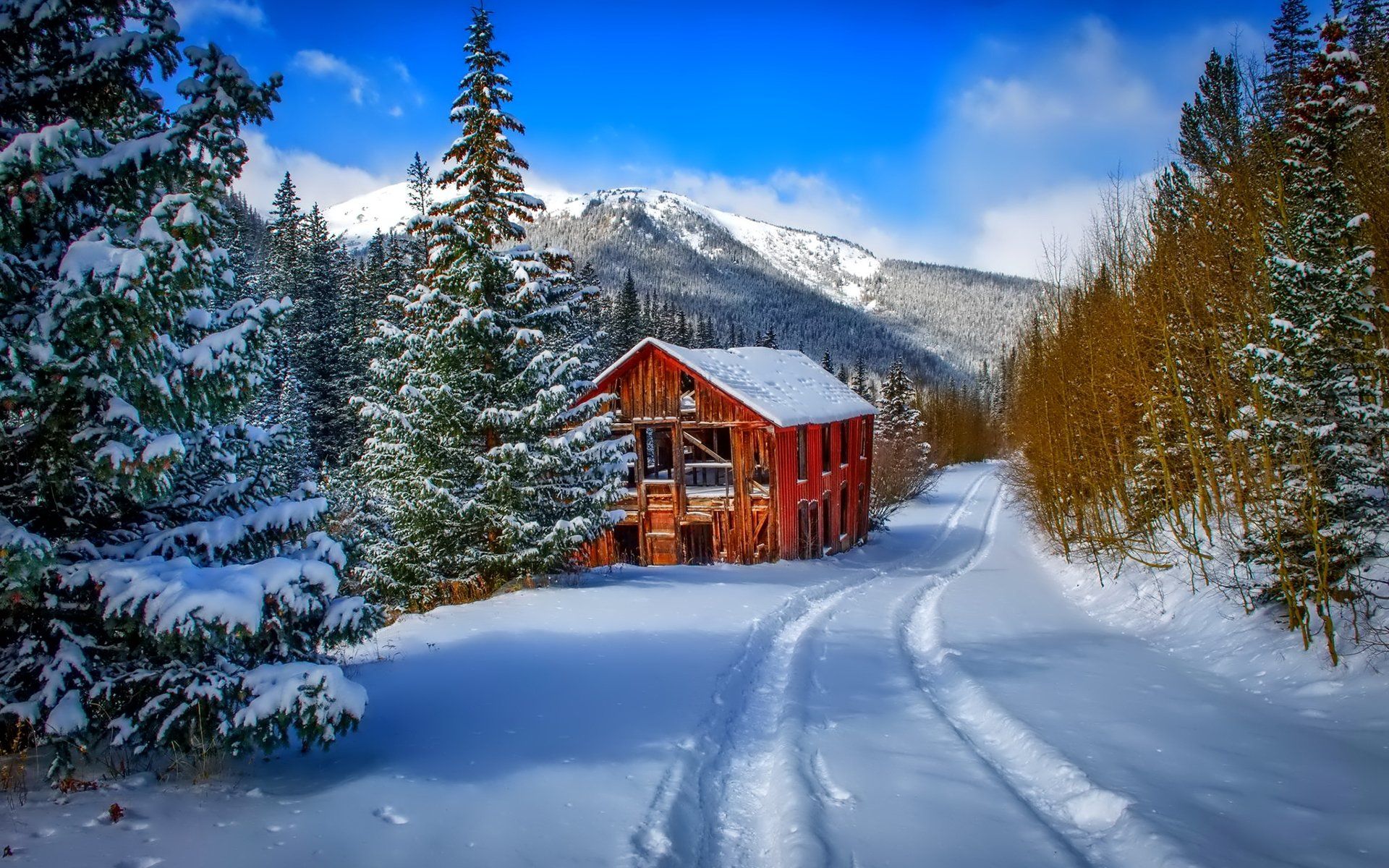 Winter Cabin - Winter Cabin Wallpaper Full Hd , HD Wallpaper & Backgrounds