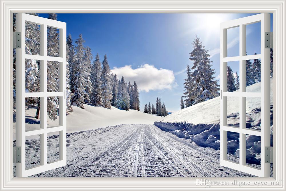 Winterlandschaft Wallpaper - Wall Decal , HD Wallpaper & Backgrounds