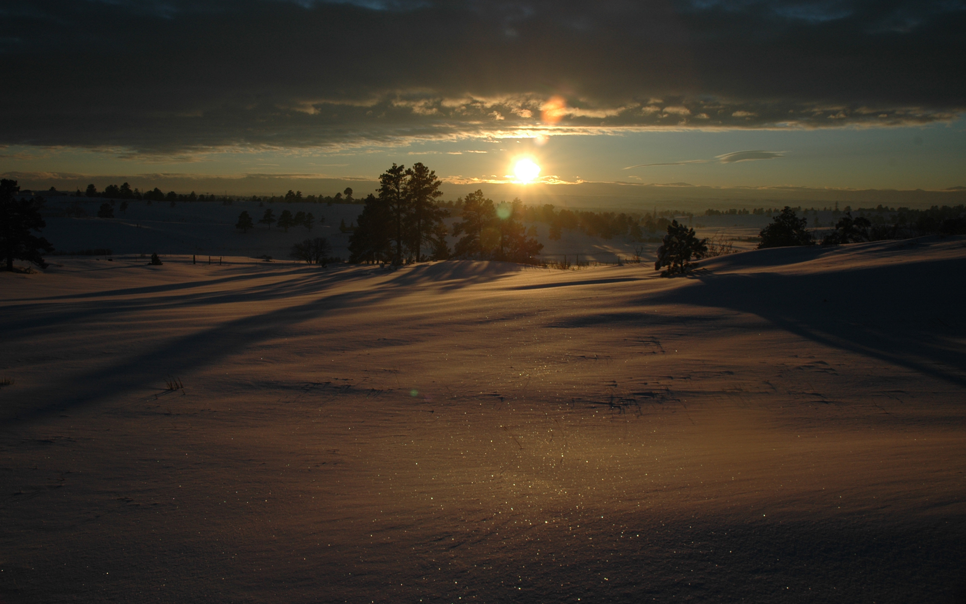 Wallpaper - Winter Sunset , HD Wallpaper & Backgrounds