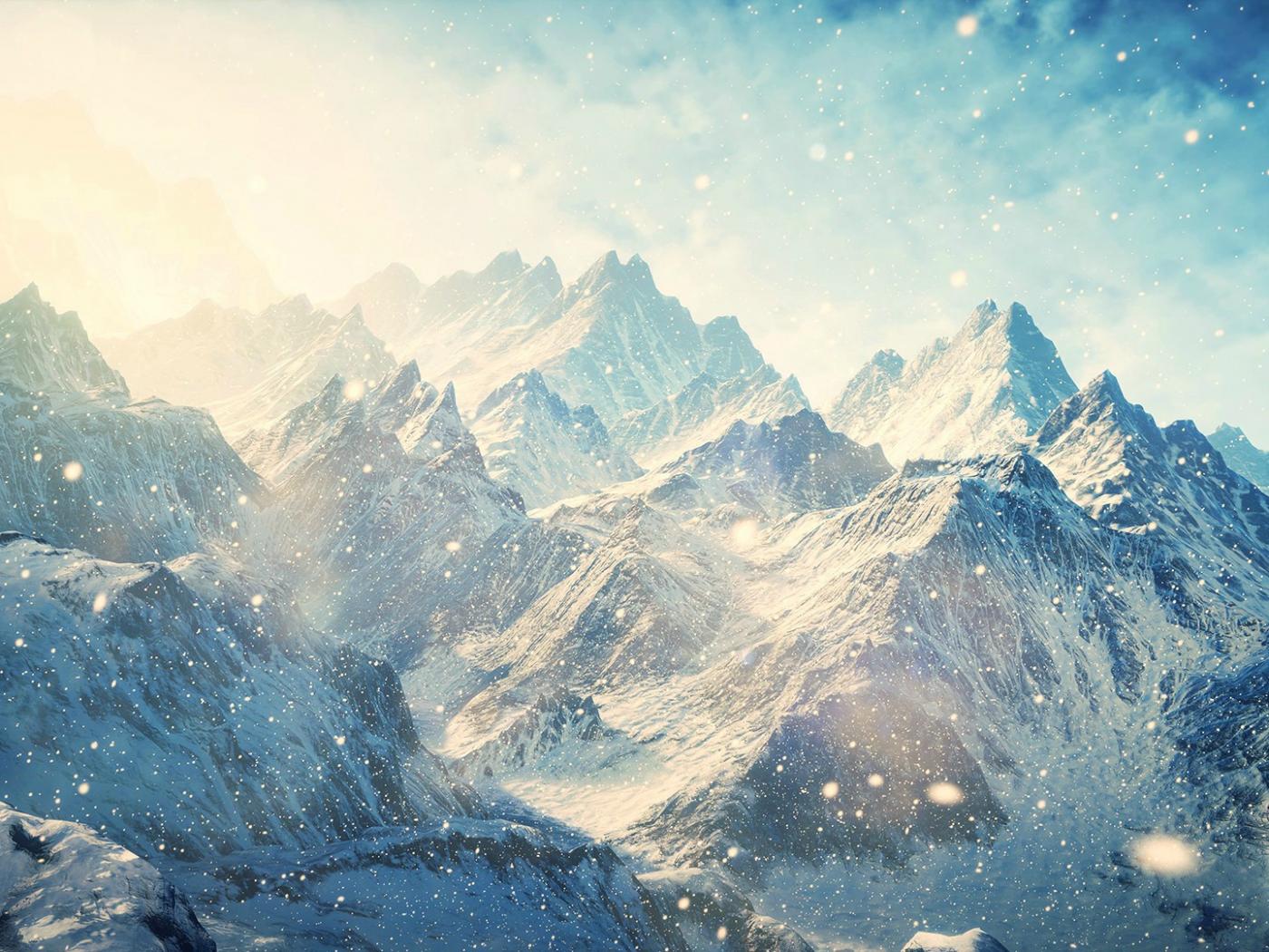 Snowy - Snow Mountain Background , HD Wallpaper & Backgrounds