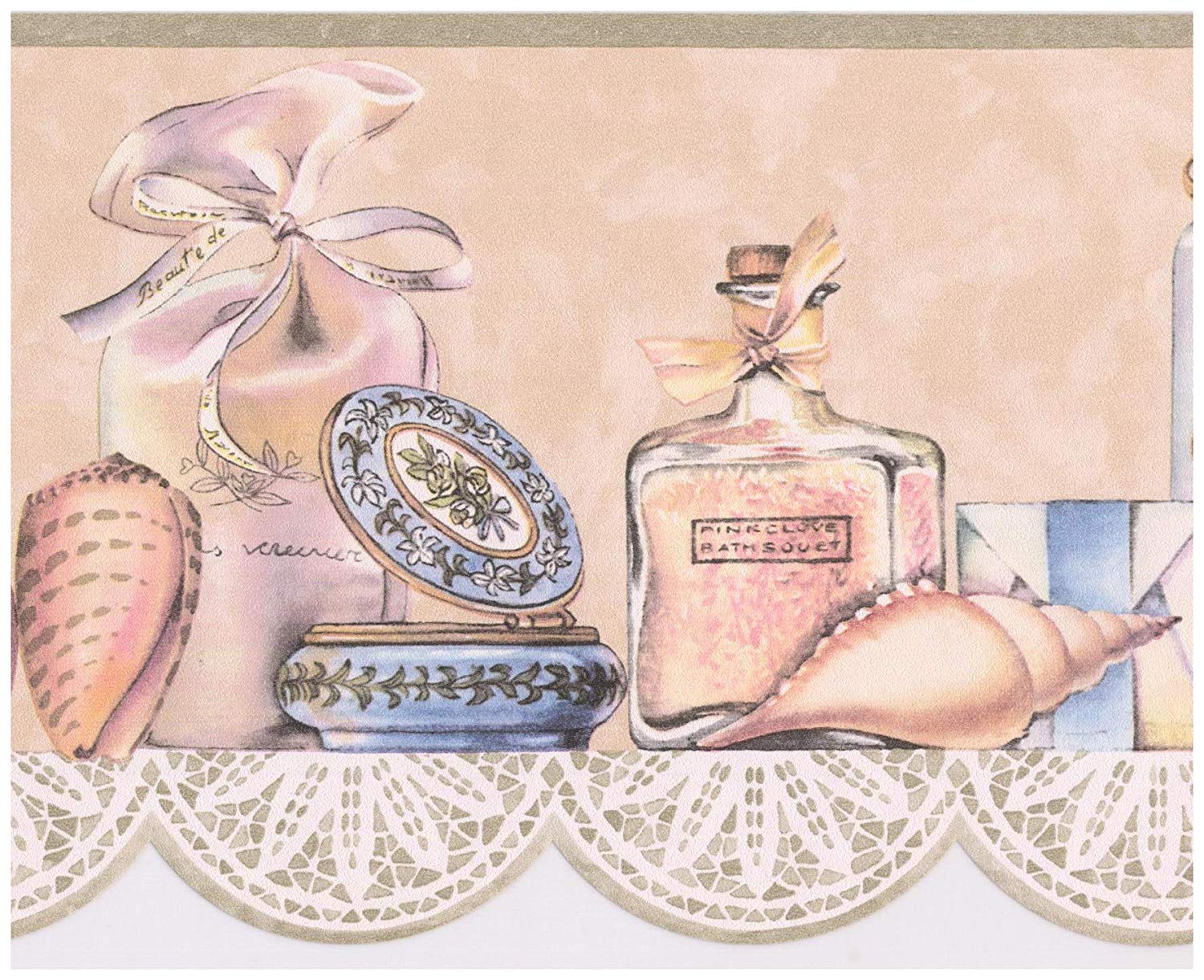 Vintage Powder Table Soap Cream Perfume Seashell Scalloped , HD Wallpaper & Backgrounds