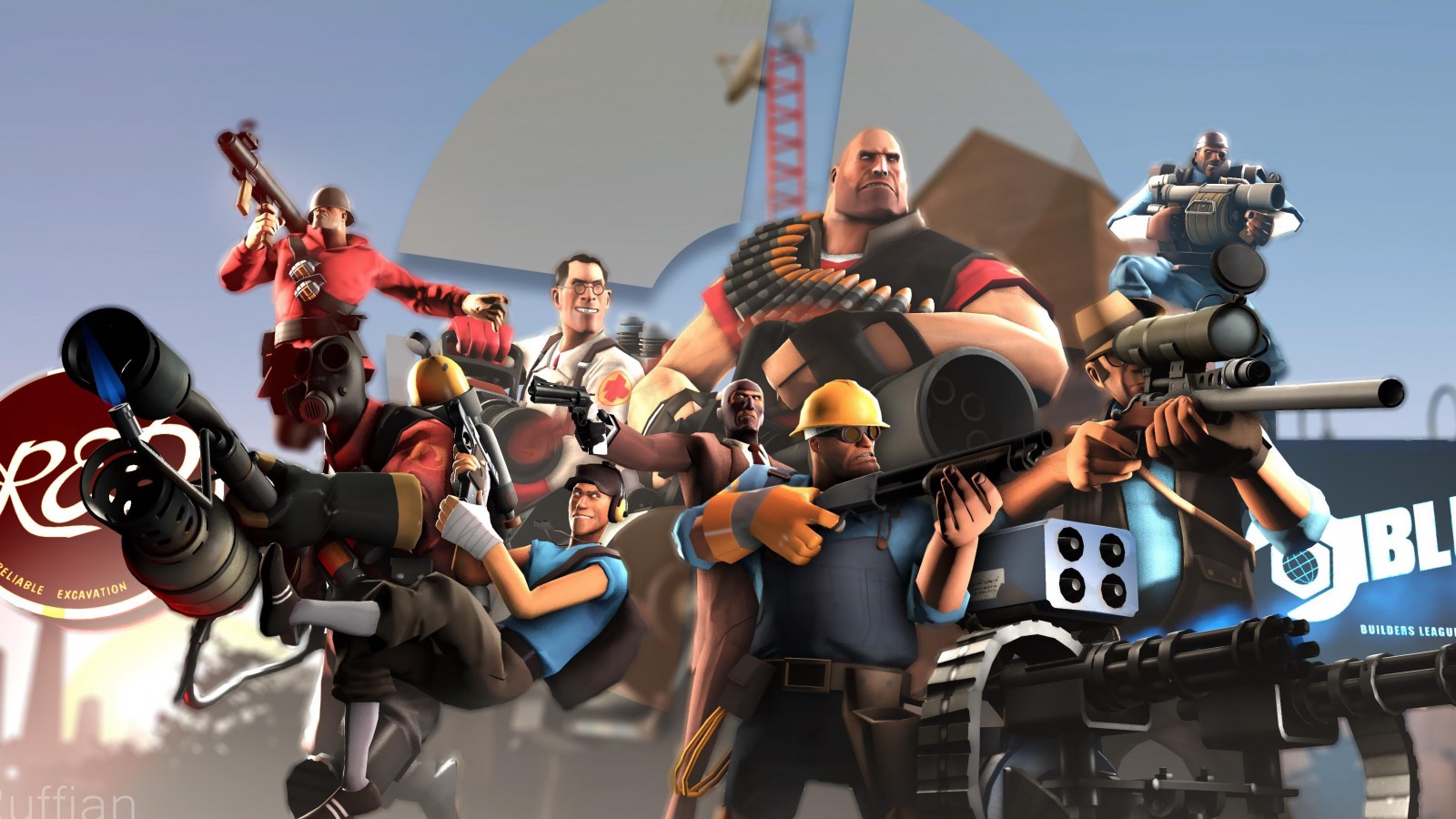 Download Team Fortress Girl, Team Fortress Gmod Wallpaper - Team Fortress 2 Red , HD Wallpaper & Backgrounds