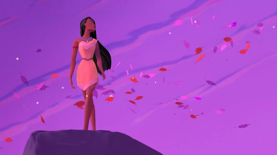 Pocahontas Disney Purple Indian Hd Wallpaper - Pocahontas Wallpaper Hd , HD Wallpaper & Backgrounds