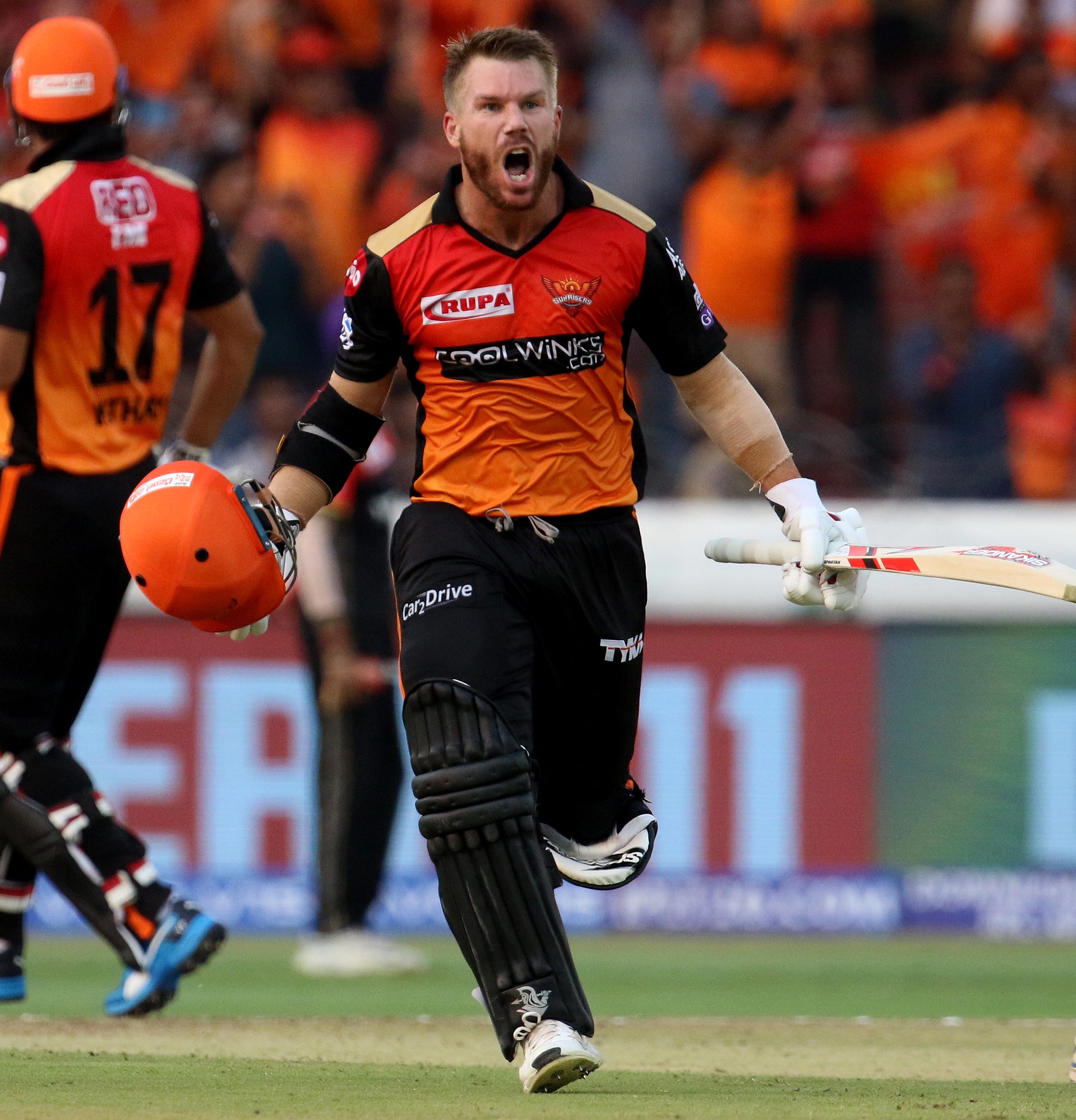 A Pumped Up David Warner Reaches Three Figures // Sportzpics - David Warner 100 In Ipl 2019 , HD Wallpaper & Backgrounds