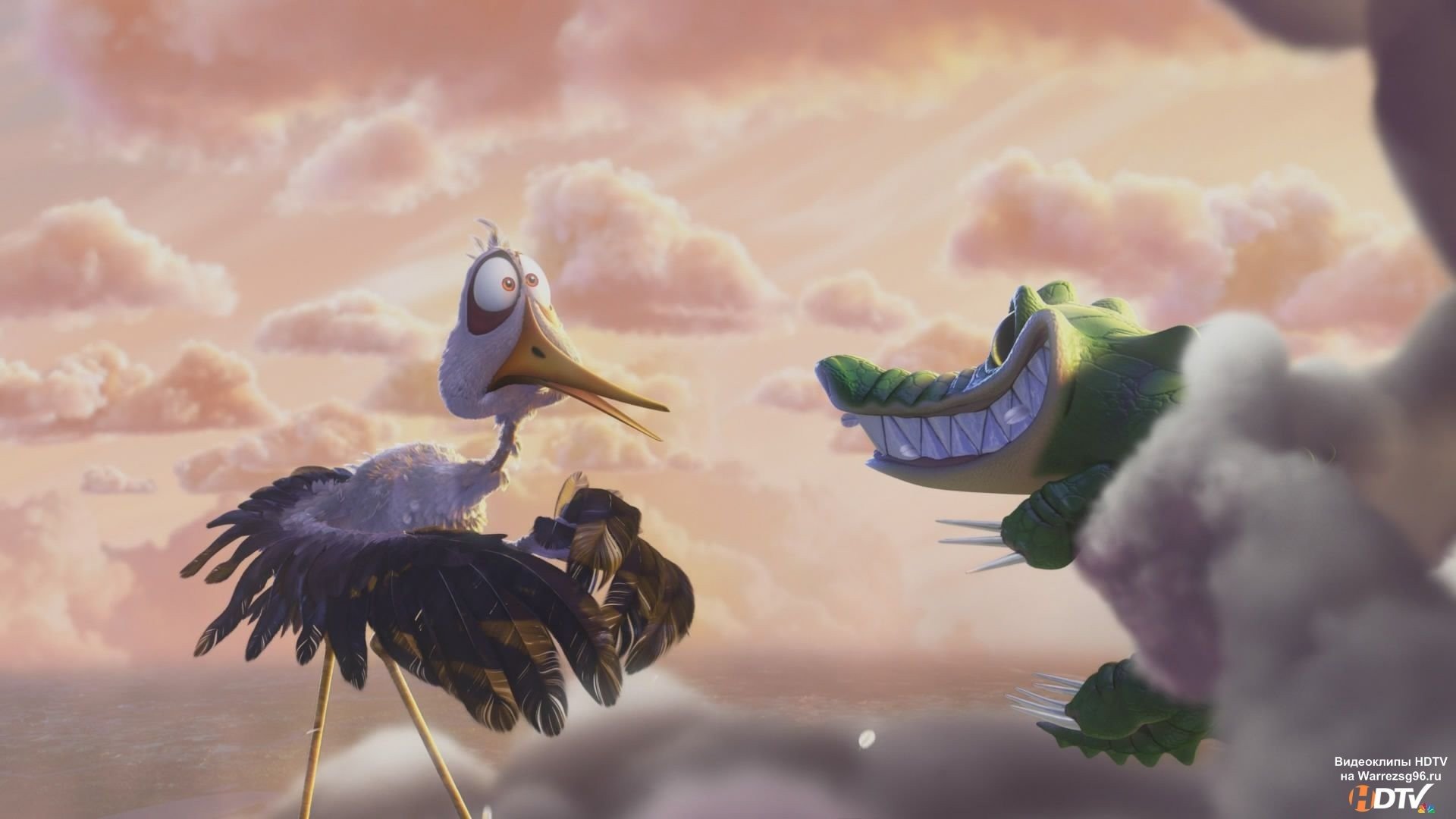 Partly Cloudy Pixar Stork , HD Wallpaper & Backgrounds