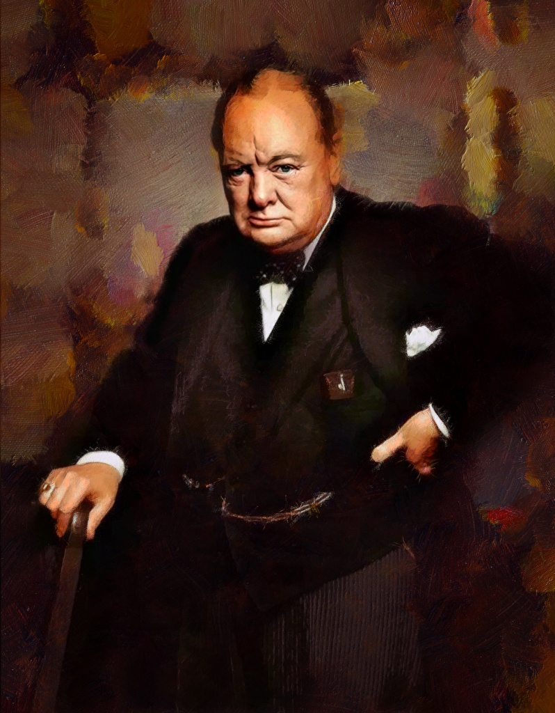 798 X - Winston Churchill Portrait Ottawa , HD Wallpaper & Backgrounds